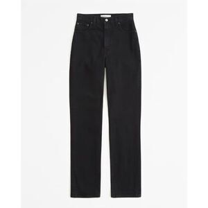 Abercrombie & Fitch 90’s straight Black ultra high rise Straight Leg Jeans NWT